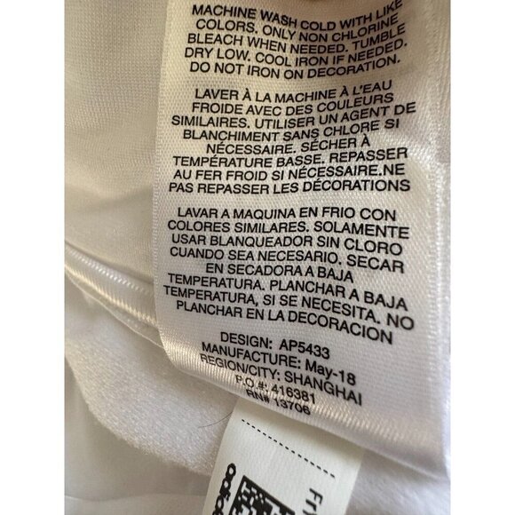 Adidas White Full Zip Essentials Warm-up 3-Stripes Track Top Mens Size Large - Picture 8 of 9